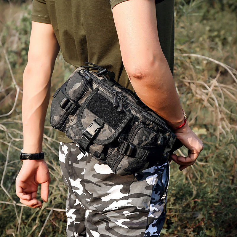 Outdoor military fan tactical belt bag