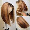 Piano Color Real Hair T Shaped Bob Headgear