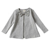 Children's Clothing Cute Casual Round Neck Bow Coat Cotton Top