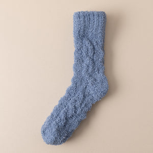 Winter Warm Fuzzy Coral Fleece Socks Women Men Velvet Thickened Home Sleepping Floor Socks