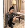 Retro Small Short Soft Glutinous Flower Sweater Women