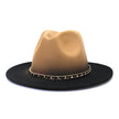 Painted Woolen Flat Brim Autumn And Winter British Style Fashion Fedora Hat