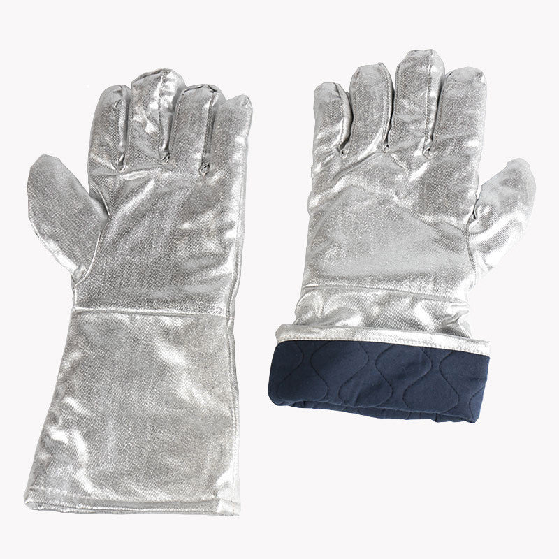 500 Degree Heat Insulation Aluminum Foil Radiation Resistant Gloves