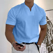 Summer Short Sleeve Shirt Men Fitness Plus Size Sports T-Shirt Elastic Cotton Pocket