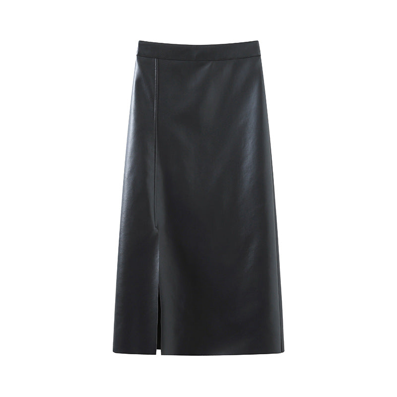 Women's Graceful And Fashionable High Waist A- Line Split Skirt