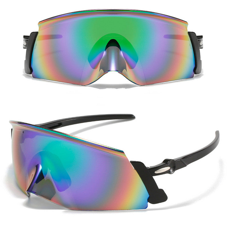 Frameless One-piece Riding Windbreak Sunglasses