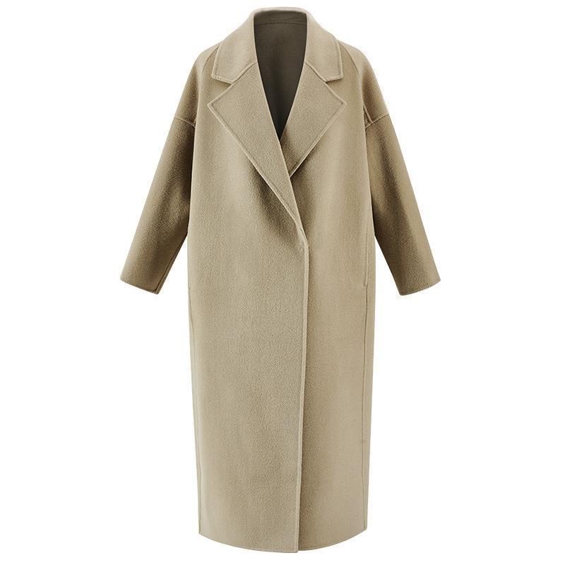 High-end Water Ripple Woolen Coat