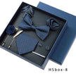 8-piece Gift Box Men's Formal Wear Business Bow Tie Square Scarf Tie Clip