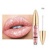 Pudaier Sip Glitter Flip Matte Shimmer Lip Gloss No Stain On Cup Diamond Lipstick