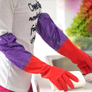 Lengthened waterproof gloves