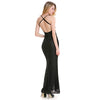 V-Neck Halter Dress Banquet Dress Slit Lace Dress