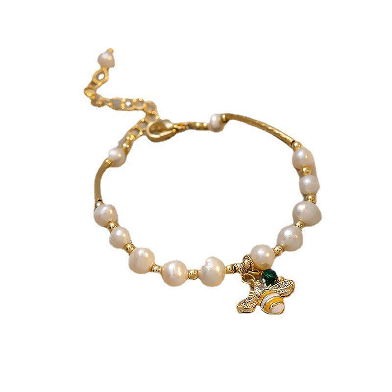 Baroque Freshwater Pearl Bee Bracelet Simple Personality