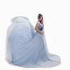 Women's mercerized cotton to be spun pregnant women's floating tail floating sleeve one-piece dress photography dress