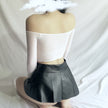 Pleated Skirt Leather Skirt Uniform