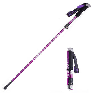 Ultralight Aluminum Alloy 5Sections Walking Poles Adjustable Trekking Poles Telescopic Walking Sticks Anti Shock Hiking Stick