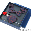 8-piece Gift Box Men's Formal Wear Business Bow Tie Square Scarf Tie Clip