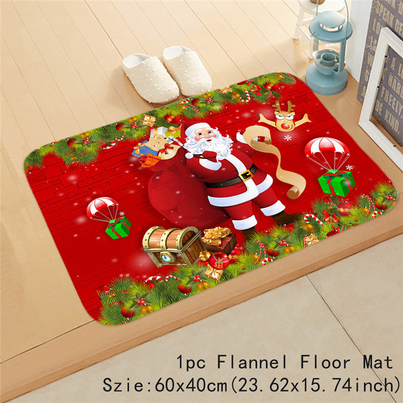 Christmas carpet flannel mat