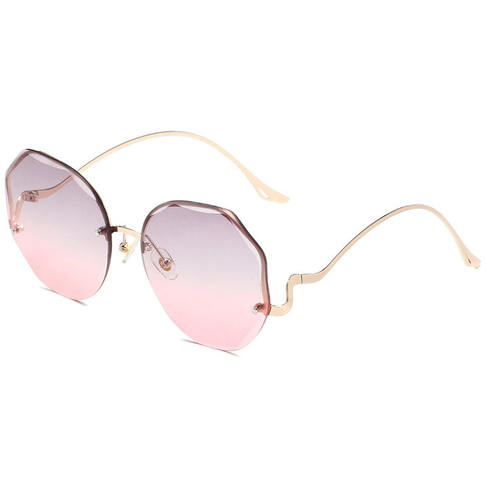 Women's Irregular Rimless   Sunglasses