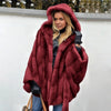 Women's hooded mink velvet coat