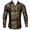 Long Sleeve Casual Flower Shirts For Men Designer Fit Dress Shirt BCY-05