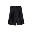 Men's And Women's Fashionable Vintage Versatile Wide Leg Leather Shorts