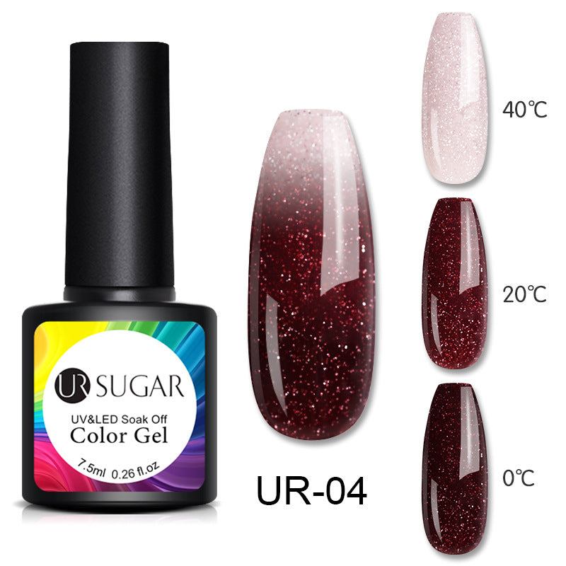 Glitter glitter temperature change nail polish