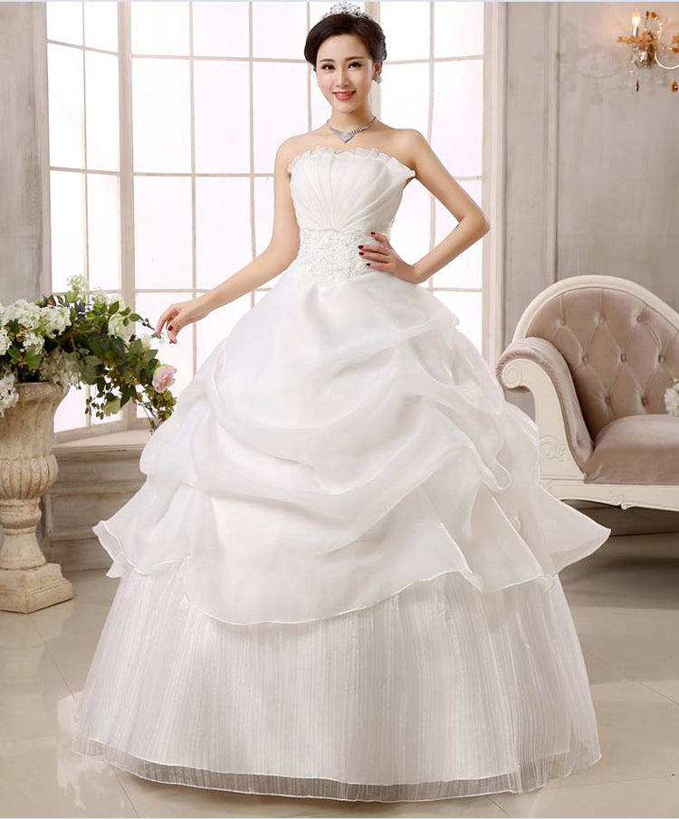 Wedding dress new bride wedding dress size Korean women slim lace Qi special offer