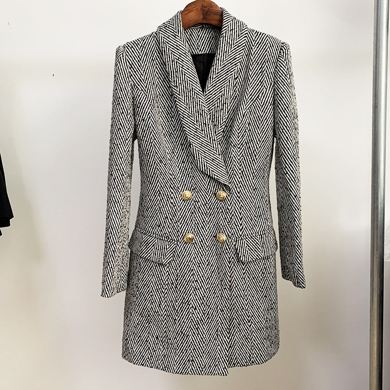 Woolen slim coat