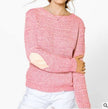 Round neck pullover sweater patch large size sweater women