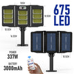 Remote Control Outdoor Solar Garden Induction LED Street Light 90 Core COB