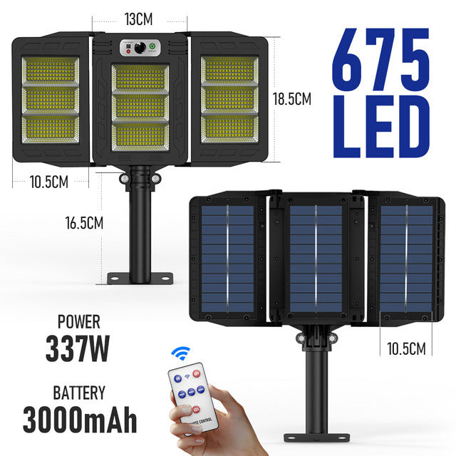 Remote Control Outdoor Solar Garden Induction LED Street Light 90 Core COB