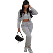 Fleece-lined Sweater Hooded Sports And Leisure Suit