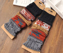 British style twisted twist fawn snowflake socks women