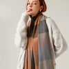 Striped plaid ladies scarf