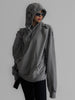 Women's Loose Hole Hooded Drawstring Top