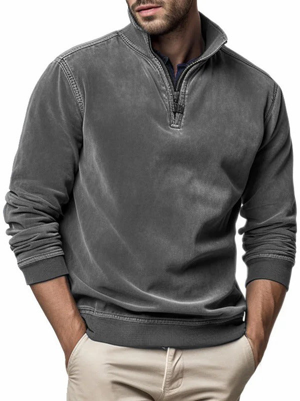 Half Zip Sweaters With Ethnic Style