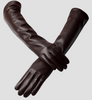 Winter long sheepskin gloves