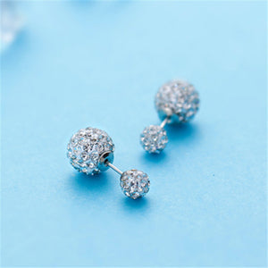 Zircon earring round diamond ball earrings women