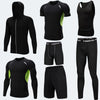 Running Workout Clothes Men 7pcs Jogging Tights set of underwear Gym Fitness sports sets