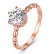 925 Silver Diamond Ring Rose Gold