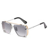 Metal Mesh Edge Retro Sunglasses