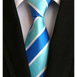 Business Executive Tie Polyester Silk Jacquard Big Stripe Tie