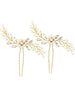 Ebay cross-border supply Korean bride handmade pearl crystal Clip Wedding headdress hairpin pin U