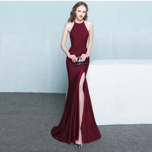 new fashion long red  evening dress