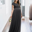 Chiffon dress for pregnant women