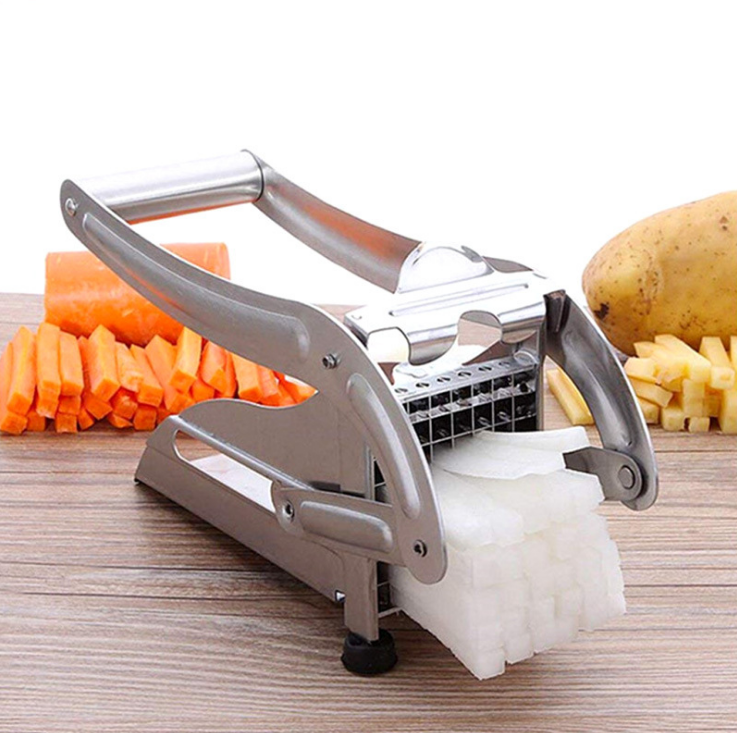 kitchen gadgets 2 Blades Potato Cutter Chopper Stainless French Fries Slicer