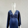 Women's Velvet Boho Maternity Maxi Dress