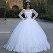 Cross-border Source White Vintage Lace Applique Wedding Dress