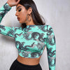 Backless Lace-up Long-sleeved T-shirt Women