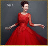 Lace upscale wedding evening dress